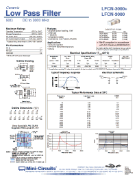 Datasheet LFCN-3000D+ manufacturer Mini-Circuits